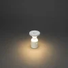 Konstsmide Lampe à poser LED rechargeable Nantes, blanc, aluminium, IP54, variateur^ Lampes Décoratives