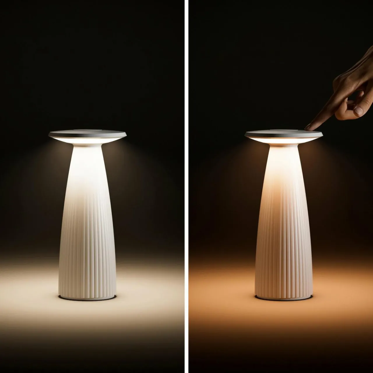 lampe__poser_led_rechargeable_nuflair_brun_rouille_ip_intensit_variable_4.webp Sigor Lampe à poser LED rechargeable Nuflair, brun rouille, IP54, intensité variable,^ Lampes Décoratives