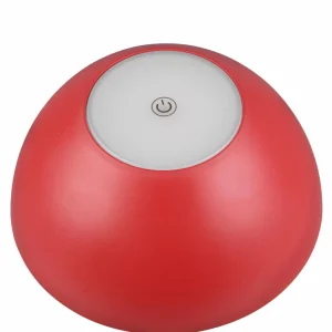 Reality Leuchten Lampe à poser LED rechargeable Ricardo, rouge, hauteur 30 cm, plastique^ Lampes Décoratives