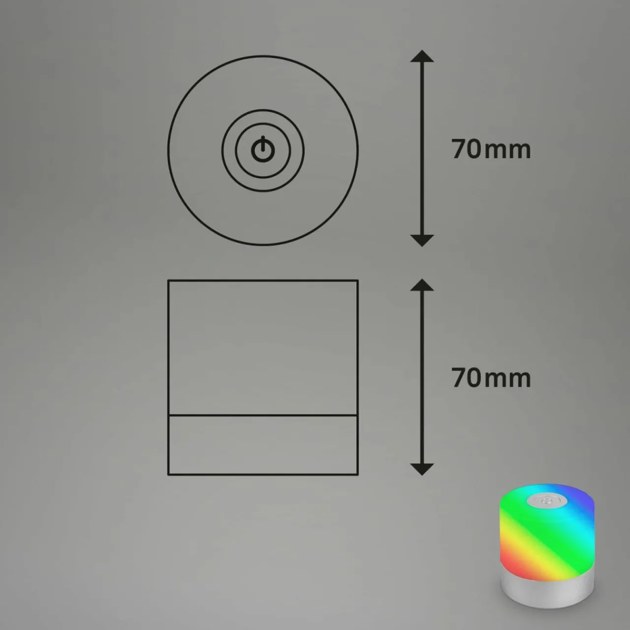 lampe__poser_led_rechargeable_smal_chrome_rgbw_plastique__cm_0.webp Briloner Lampe à poser LED rechargeable Smal, chrome, RGBW, plastique, 7 cm^ Lampes Décoratives