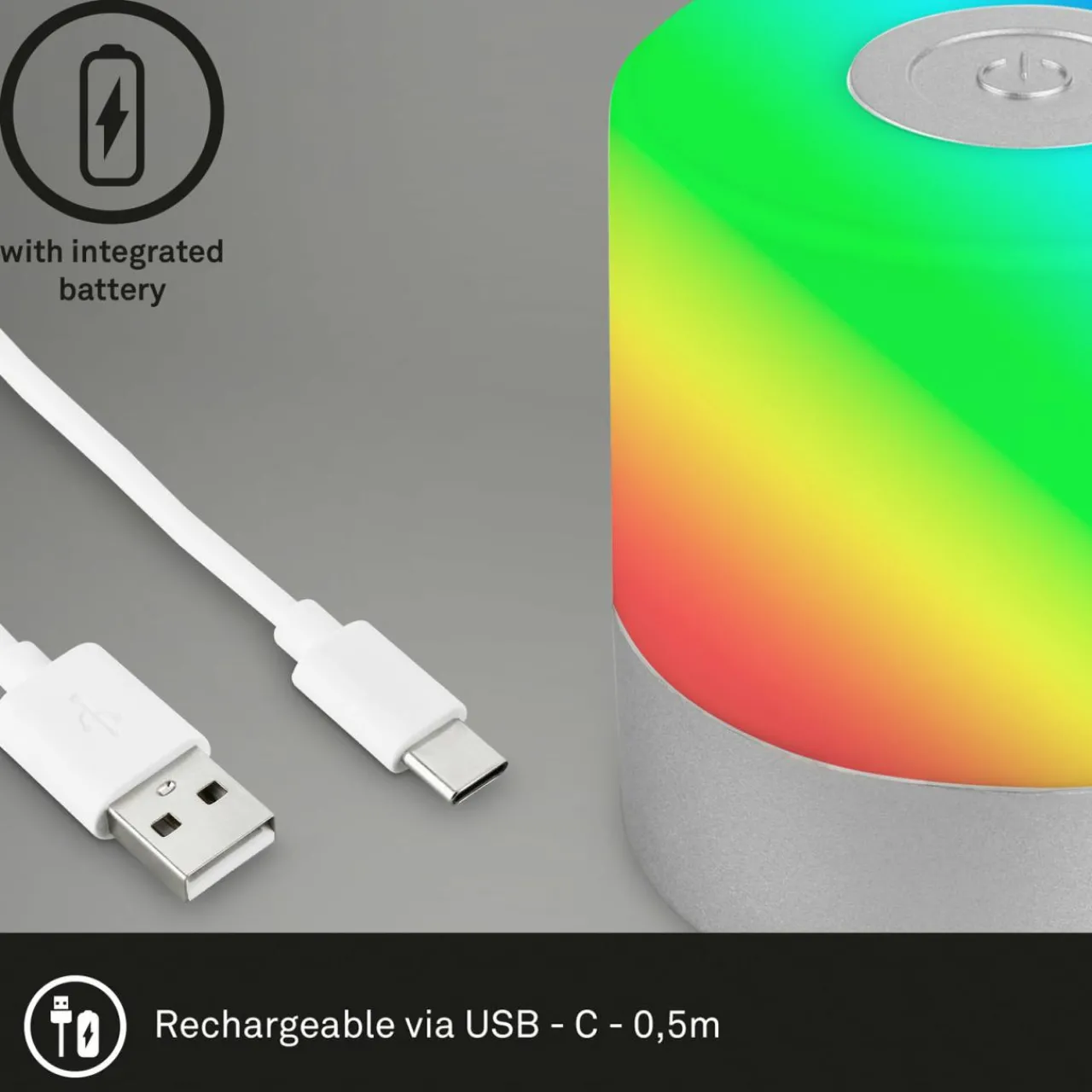 lampe__poser_led_rechargeable_smal_chrome_rgbw_plastique__cm_6.webp Briloner Lampe à poser LED rechargeable Smal, chrome, RGBW, plastique, 7 cm^ Lampes Décoratives