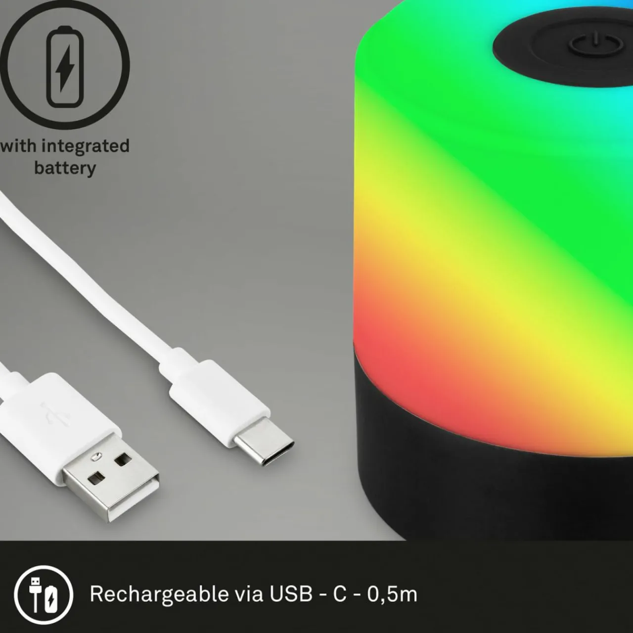 lampe__poser_led_rechargeable_smal_noir_rgbw_plastique__cm_6.webp Briloner Lampe à poser LED rechargeable Smal, noir, RGBW, plastique, 7 cm^ Lampes Décoratives