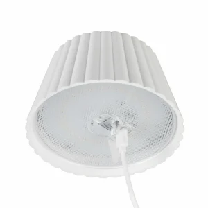 Reality Leuchten Lampe à poser LED rechargeable Suarez, blanc, hauteur 39 cm, métal^ Lampes Décoratives