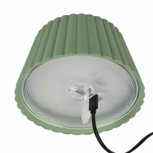 Reality Leuchten Lampe à poser LED rechargeable Suarez, vert, hauteur 39 cm, métal^ Lampes Décoratives