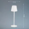 FH Lighting Lampe à poser LED rechargeable Viletto, blanc, IP54^ Lampes Décoratives