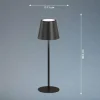 FH Lighting Lampe à poser LED rechargeable Viletto, noir, IP54^ Lampes Décoratives