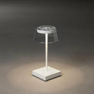 Konstsmide Lampe à poser LED Scilla avec USB, blanche^ Lampes Décoratives