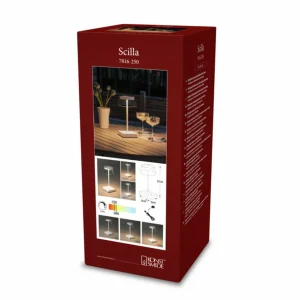 Konstsmide Lampe à poser LED Scilla avec USB, blanche^ Lampes Décoratives