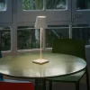 FARO BARCELONA Lampe à poser LED Toc chargeur USB, IP54, blanche^ Lampes Décoratives