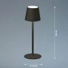 FH Lighting Lampe à poser LED Tropea batterie, noir sable^ Lampes Décoratives