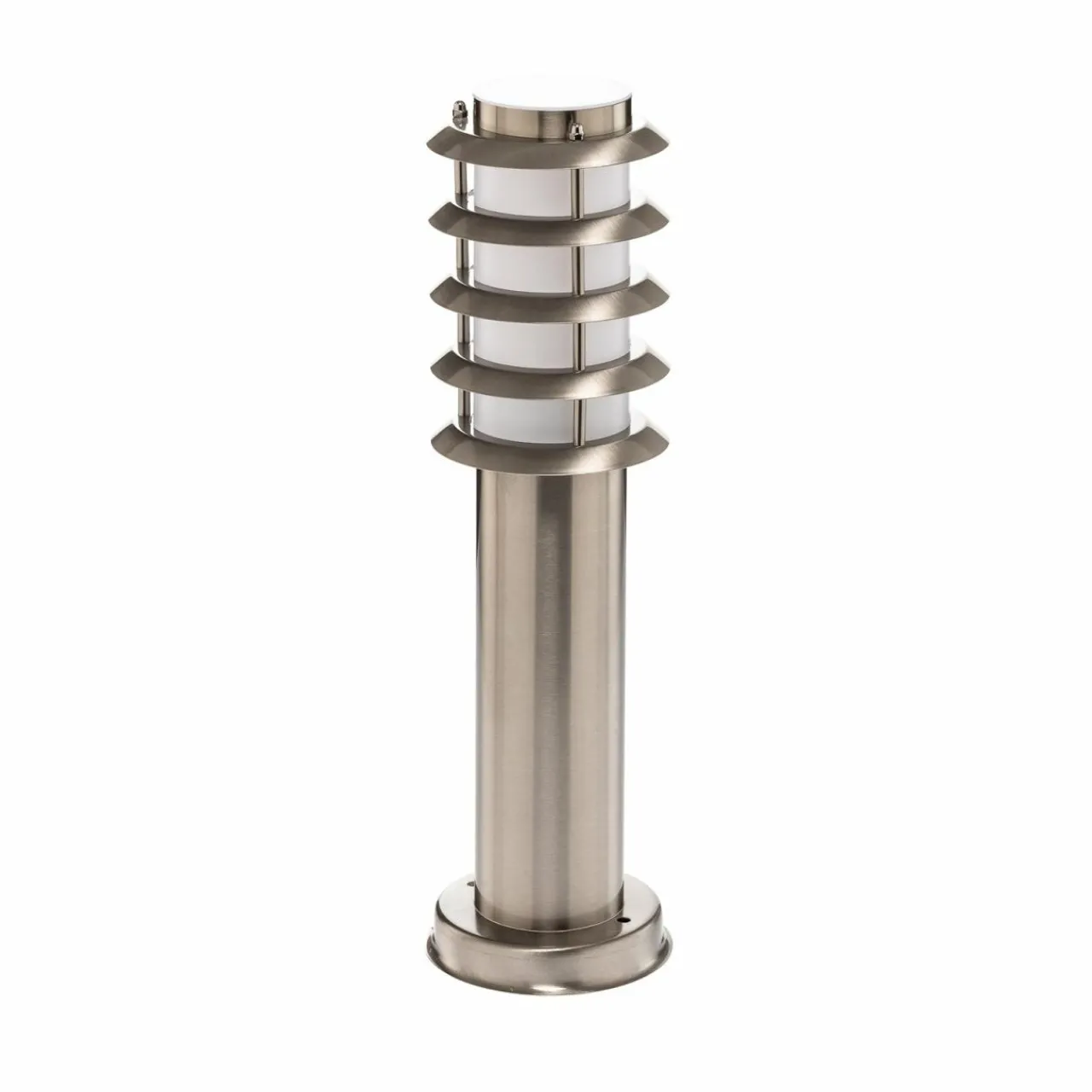 lampe__socle_en_inox_selina_1.webp Lindby Lampe à socle en inox Selina^ Potelets Extérieurs