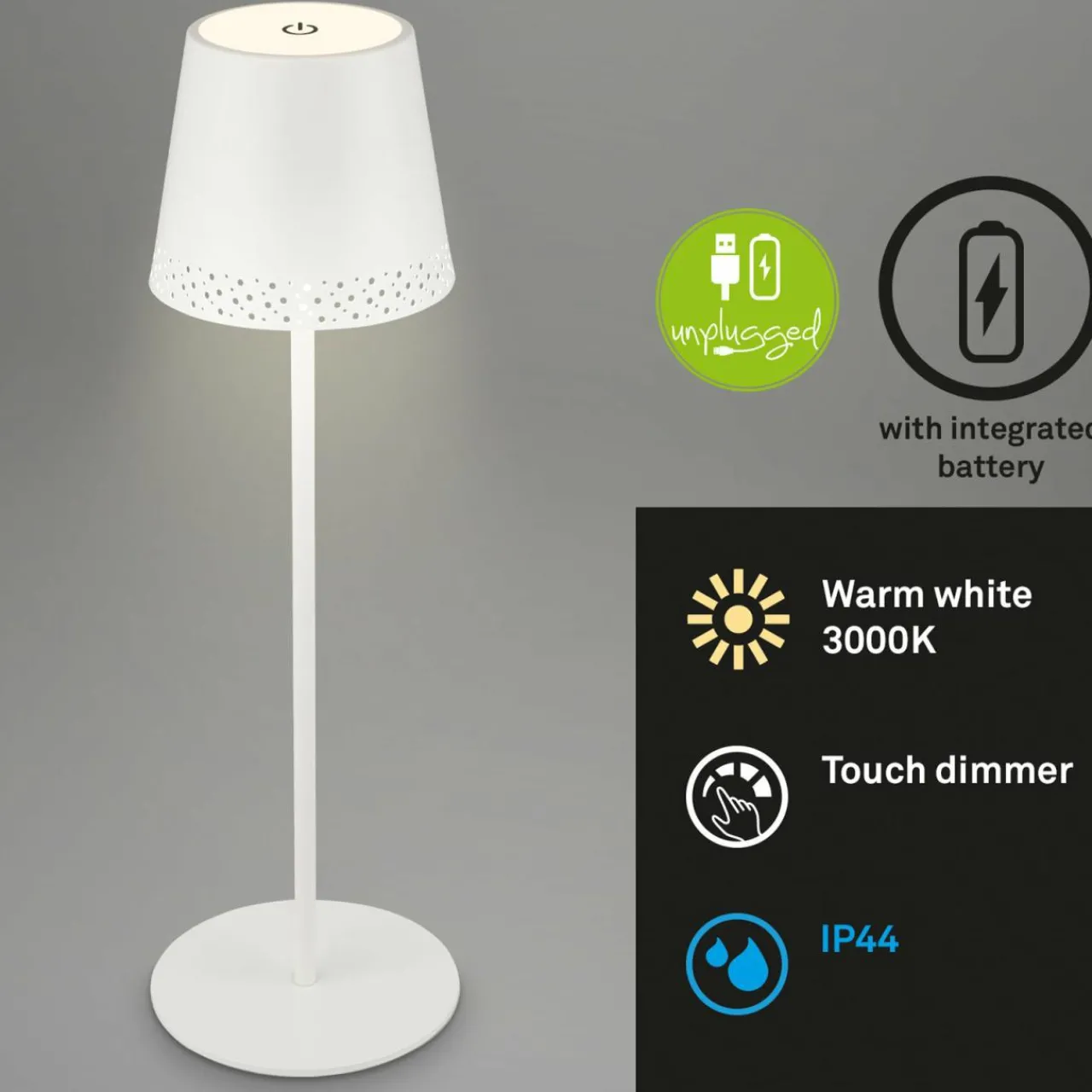 lampe__table_led_kiki_avec_poser_rechargeable_k_blanc_2.webp Briloner Lampe à table LED Kiki avec poser rechargeable 3.000K, blanc^ Lampes Décoratives