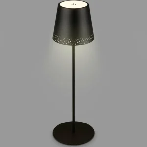 Briloner Lampe à table LED Kiki avec poser rechargeable 3.000K, noir^ Lampes Décoratives