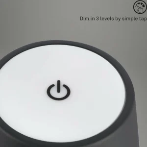 Briloner Lampe à table LED Kiki avec poser rechargeable 3.000K, noir^ Lampes Décoratives