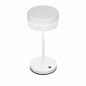 HELL Lampe à table LED rechargeable Mesh, hauteur 30 cm, blanc^ Lampes Décoratives