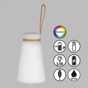 FH Lighting Lampe batterie LED Bruno 3 000 K, RVB, blanche^ Lampes Décoratives