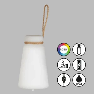 FH Lighting Lampe batterie LED Bruno 3 000 K, RVB, blanche^ Lampes Décoratives