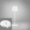 FH Lighting Lampe batterie LED Cosenza 2.0, 34 cm blanc sable^ Lampes Décoratives