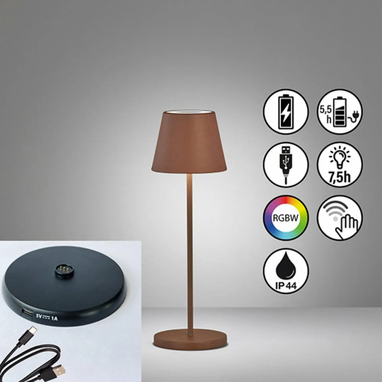 lampe_batterie_led_cosenza__cm_rouille_5.webp FH Lighting Lampe batterie LED Cosenza 2.0, 34 cm rouille^ Lampes Décoratives