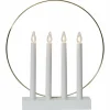 STAR TRADING Lampe déco fenêtre Glossy anneau 4 lampes, blanche^ Lumière De Noël