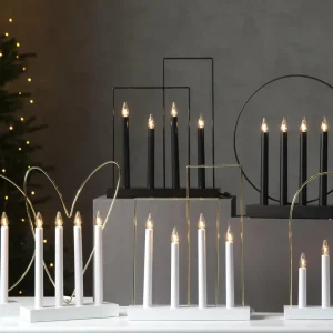 STAR TRADING Lampe déco fenêtre Glossy cadre, 4 lampes, blanche^ Lumière De Noël