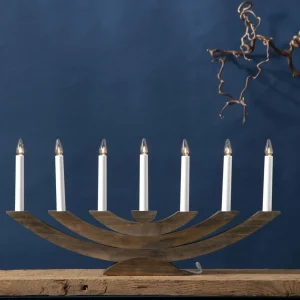 STAR TRADING Lampe déco fenêtre Navida, bois, 7 lampes, brune^ Lumière De Noël