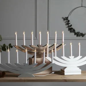 STAR TRADING Lampe déco fenêtre Navida, bois, 7 lampes, brune^ Lumière De Noël