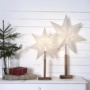 STAR TRADING Lampe déco Karo à pied, étoile à motif 70 cm^ Lumière De Noël