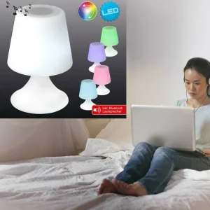Näve Lampe déco LED Curbi avec enceinte Bluetooth^ Lampes Décoratives