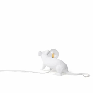 SELETTI Lampe déco LED Mouse Lamp USB couchée blanche^ Lampes Décoratives