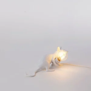 SELETTI Lampe déco LED Mouse Lamp USB couchée blanche^ Lampes Décoratives