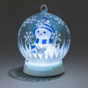 Konstsmide Christmas Lampe déco LED sphère de verre bonhomme de neige^ Lumière De Noël