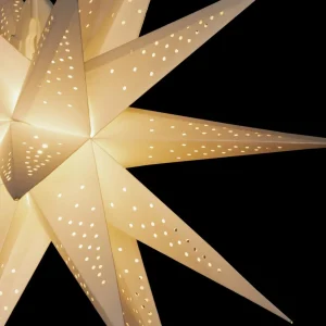 Konstsmide Christmas Lampe déco LED Étoile en papier 3D blanche, dim^ Lumière De Noël