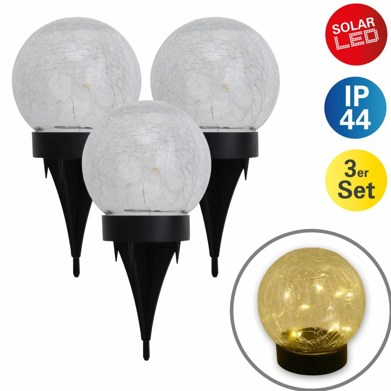 lampe_dco_solaire_led__en_verre_par__3.webp Näve Lampe déco solaire LED 5248203 en verre, par 3^ Lampes Décoratives