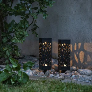 STAR TRADING Lampe déco solaire LED Izola avec piquet lot de 2^ Lampes Décoratives