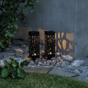 STAR TRADING Lampe déco solaire LED Izola avec piquet lot de 2^ Lampes Décoratives