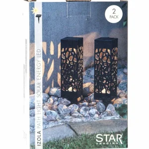 STAR TRADING Lampe déco solaire LED Izola avec piquet lot de 2^ Lampes Décoratives