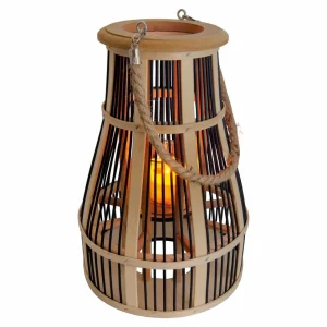 Näve Lampe déco solaire LED Panier, 34 cm, noir/naturel^ Lampes Décoratives