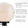 JUST LIGHT. Lampe décorative d'extérieur Hemis avec piquet de terre, Ø 30 cm^ Projecteurs D'Extérieur