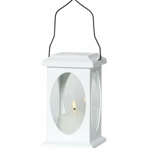 STAR TRADING Lampe décorative Flamme forme de lanterne, blanche^ Lampes Décoratives