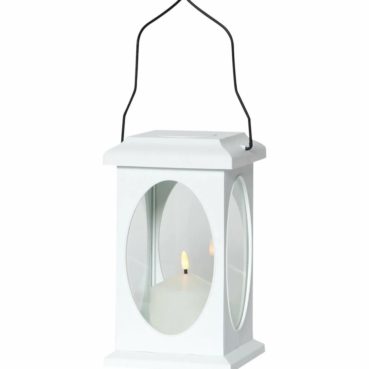 STAR TRADING Lampe décorative Flamme forme de lanterne, blanche^ Lampes Décoratives