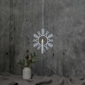 STAR TRADING Lampe décorative LED Flamme Snow, bougie de cire^ Lumière De Noël