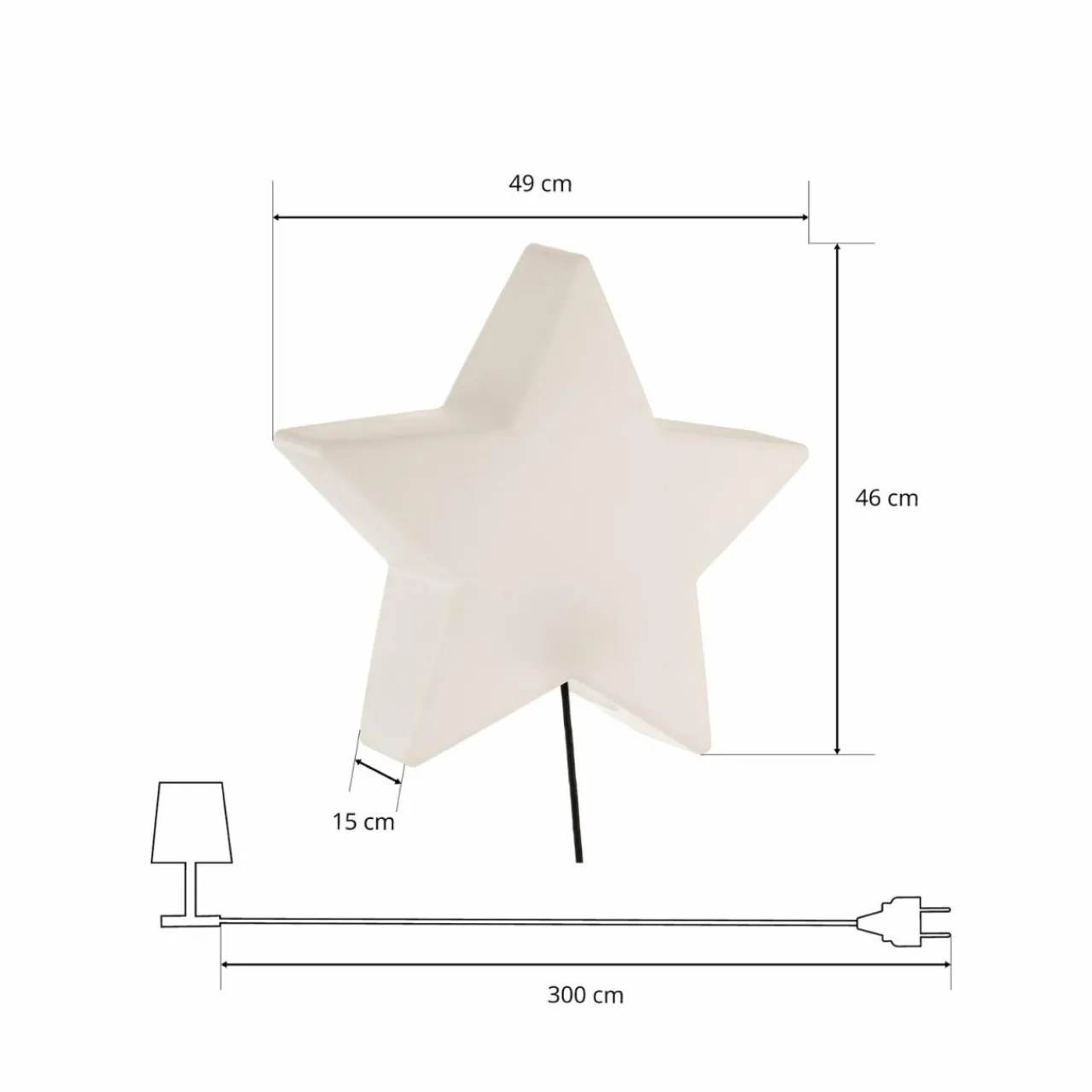 lampe_dcorative_star_avec_cble_et_fiche_6.webp Nowodvorski Lighting Lampe décorative Star avec câble et fiche^ Lumière De Noël
