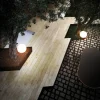 Linea Light Lampe de sol LED Oh !, Ø 38 cm, E27, polycarbonate, blanc^ Potelets Extérieurs