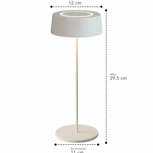 Eco-Light Lampe de table batterie LED Cocktail, dim, blanche^ Lampes Décoratives