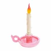 SELETTI Lampe de table déco LED Grimm Bugia bougie rose^ Lampes Décoratives