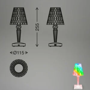 Briloner Lampe de table LED 7464010 RVB avec télécommande^ Lampes Décoratives