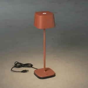Konstsmide Lampe de table LED Capri extérieur, terracotta^ Lampes Décoratives
