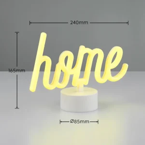 Reality Leuchten Lampe de table LED Casa, jaune, largeur 24 cm, plastique^ Lampes Décoratives