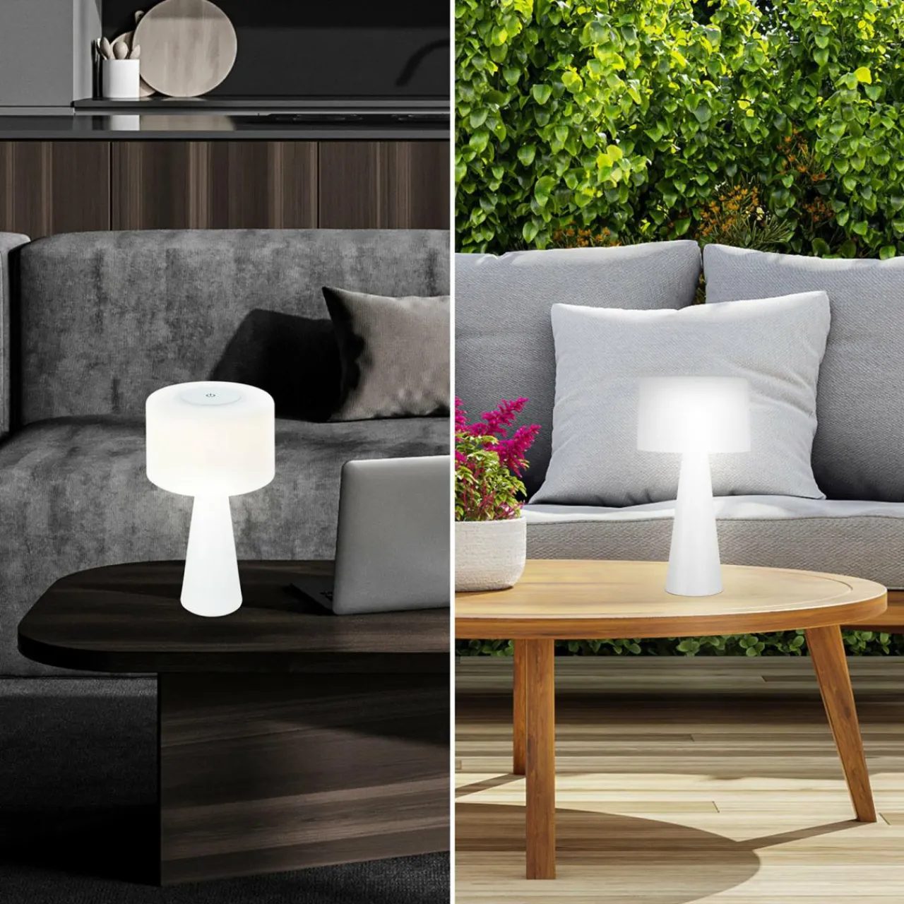 lampe_de_table_led_halo_rechargeable_blanc_1.webp Briloner Lampe de table LED Halo, rechargeable, blanc^ Lampes Décoratives